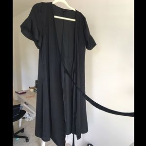 whowhatwear satin midi dress with ruffle sleeve